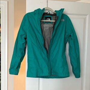 The North Face girl’s Teal rain jacket